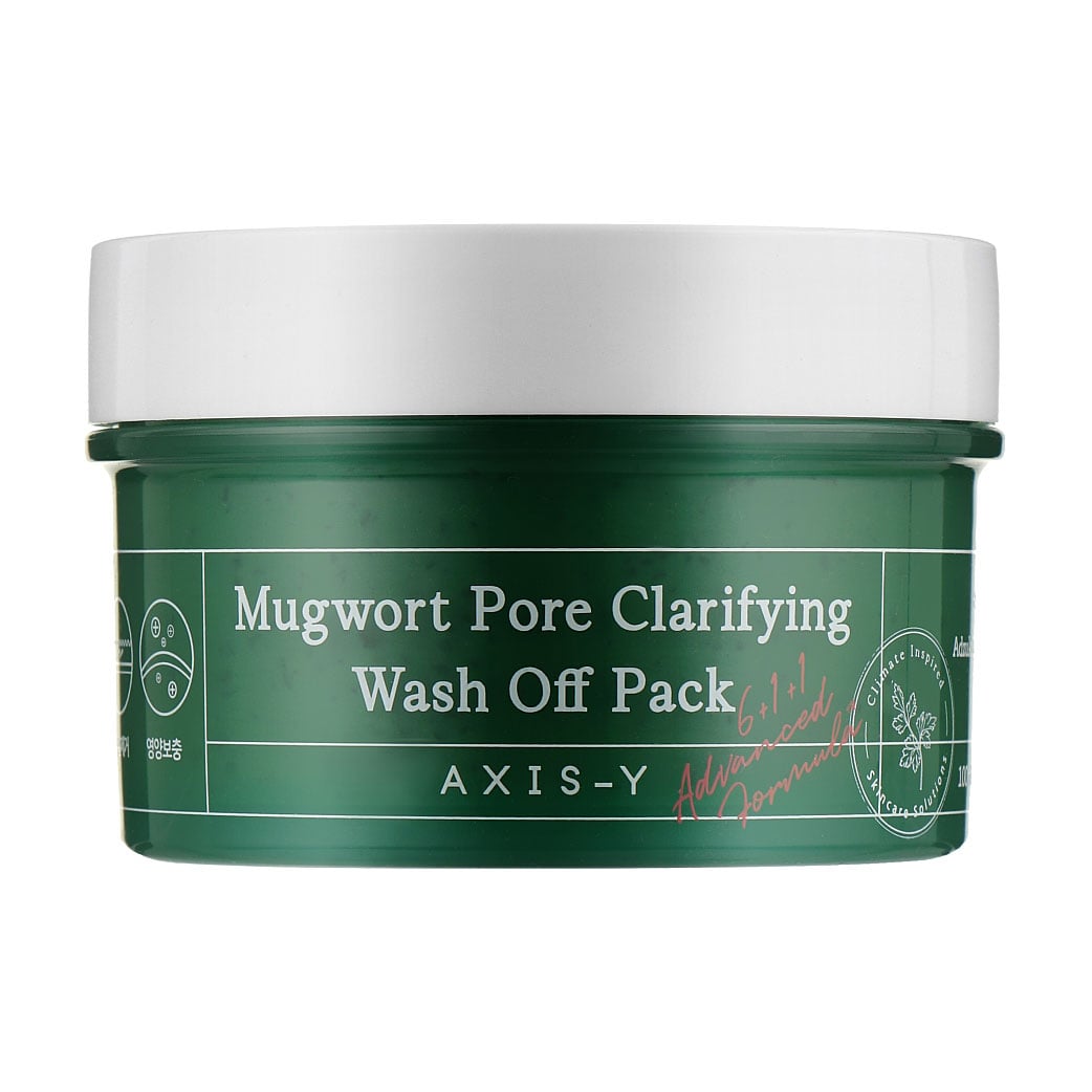 Глиняна маска Axis-Y Mugwort Pore Clarifying Wash Off Pack для проблемної шкіри обличчя, 100 мл